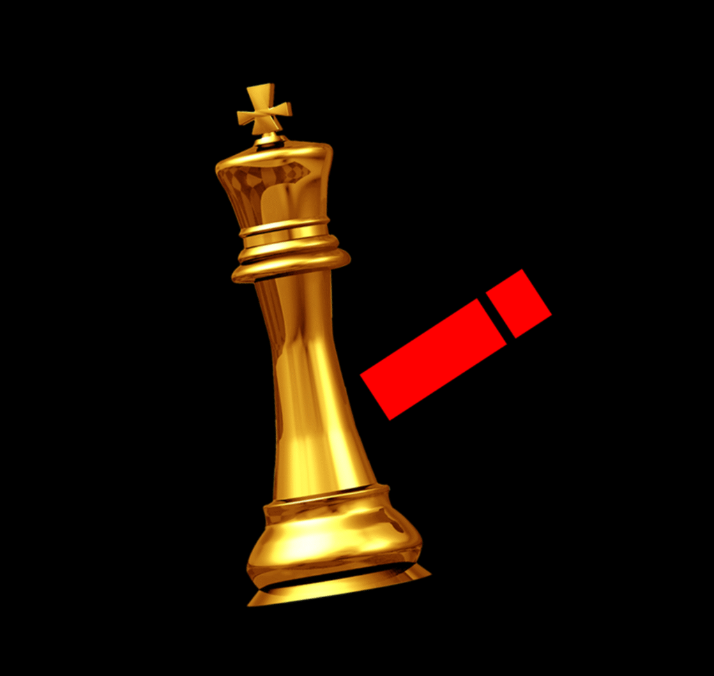 king icon black and red