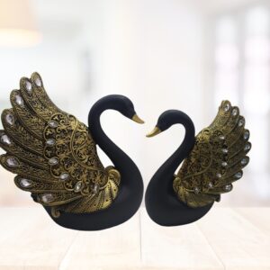 Swan idol home decor Black