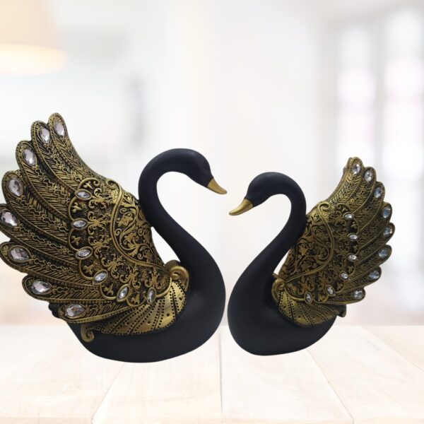 Swan idol home decor Black