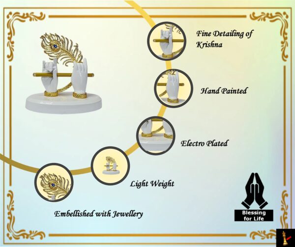 krishna murli idol white