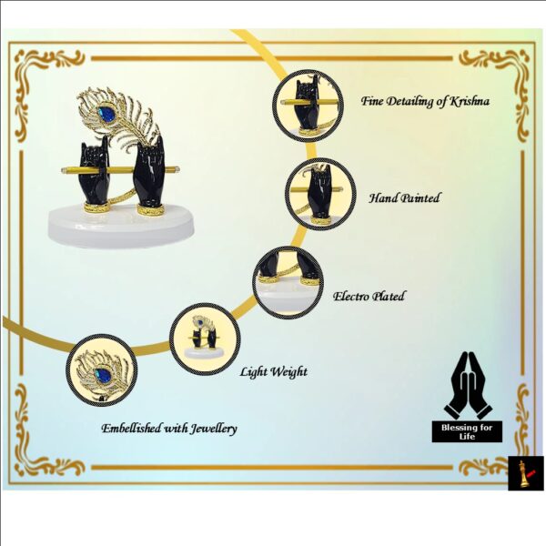 krishna murli idol black