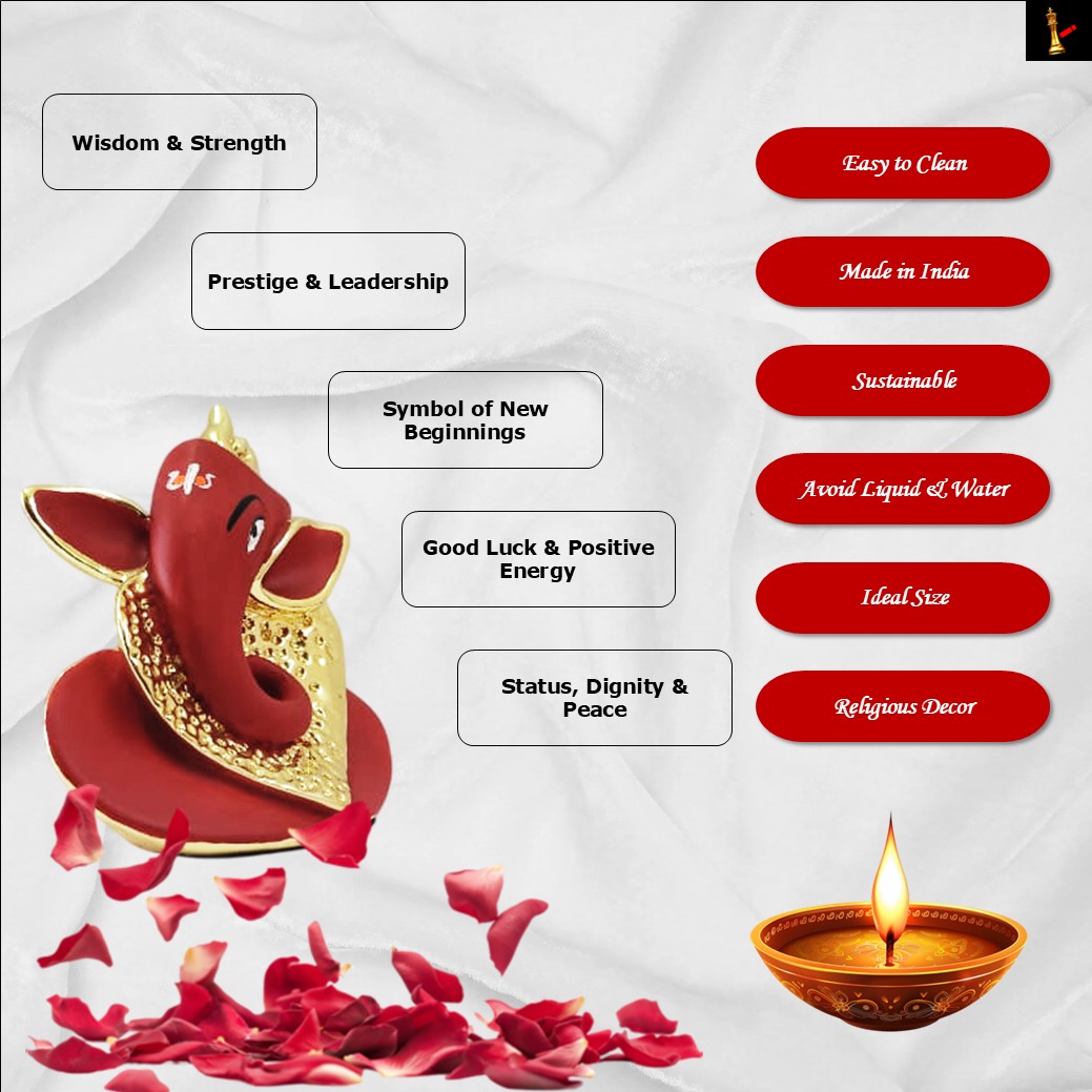 ganesha idol red ganesha idol red