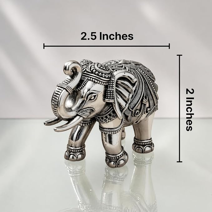 61qgz113l. sx679 .jpg 999 Pure Silver Plated Elephant Idol