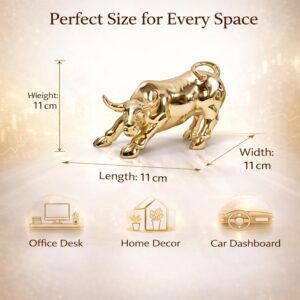 Gold Plated Bull Idol Showpiece