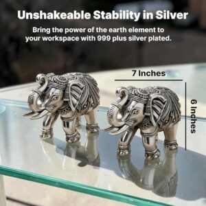 999 Pure Silver Plated Elephant Idol Pack of 2