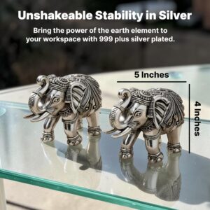 999 Pure Silver Plated Elephant Idol Pack of 2