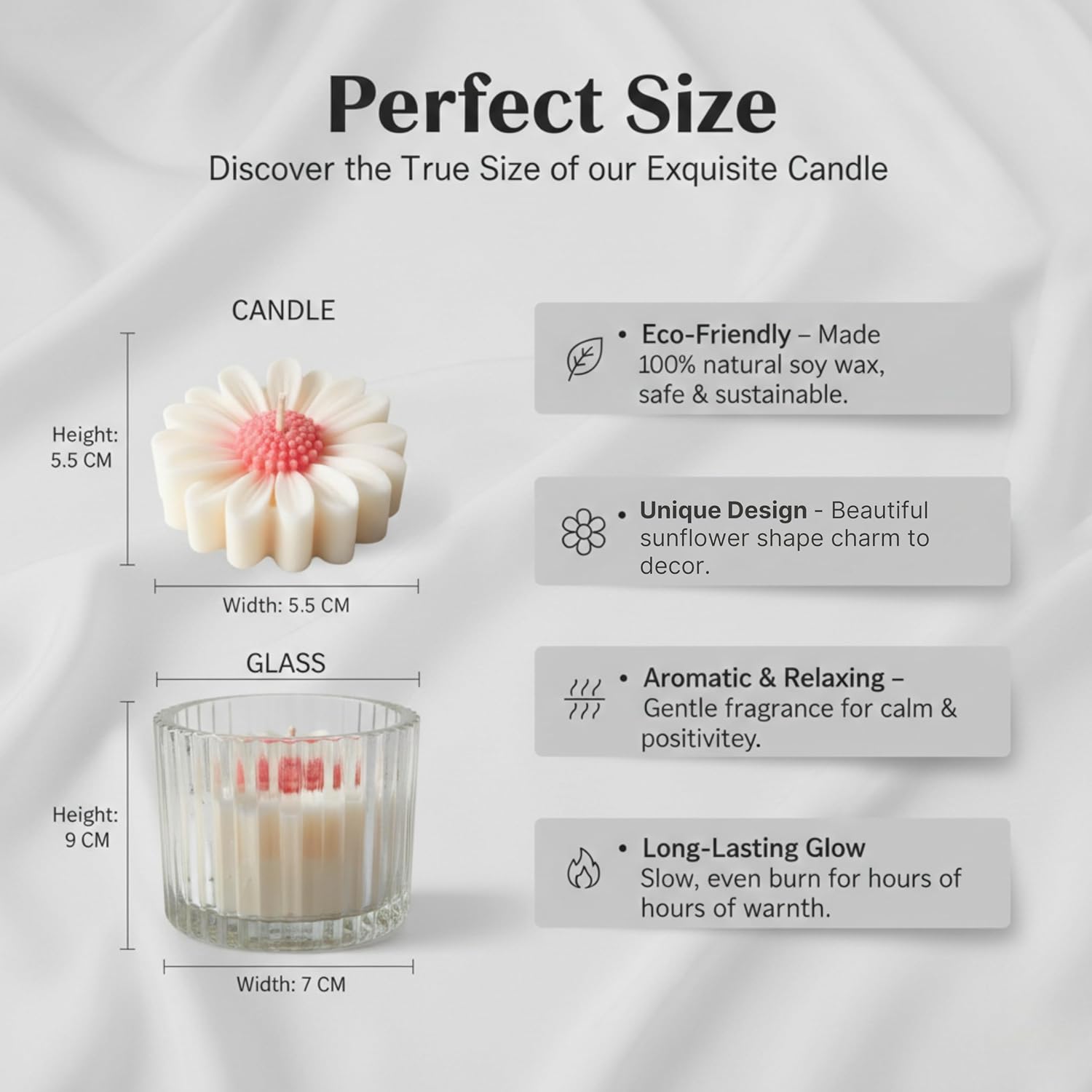 71j6d3 lhxl. sl1500 .jpg Mind Circus Decorative Scented Candle in Glass Jar with Lid, Flower Design Wax Candle