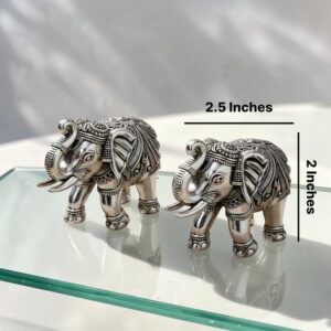 999 Pure Silver Plated Elephant Idol Pack of 2