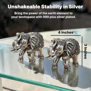 999 Pure Silver Plated Elephant Idol Pack of 2