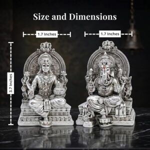 Silver Silver Plated Lakshmi Ganesh Idol