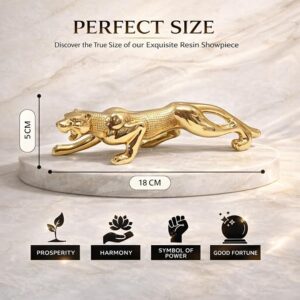 Golden Jaguar Showpiece Figurine