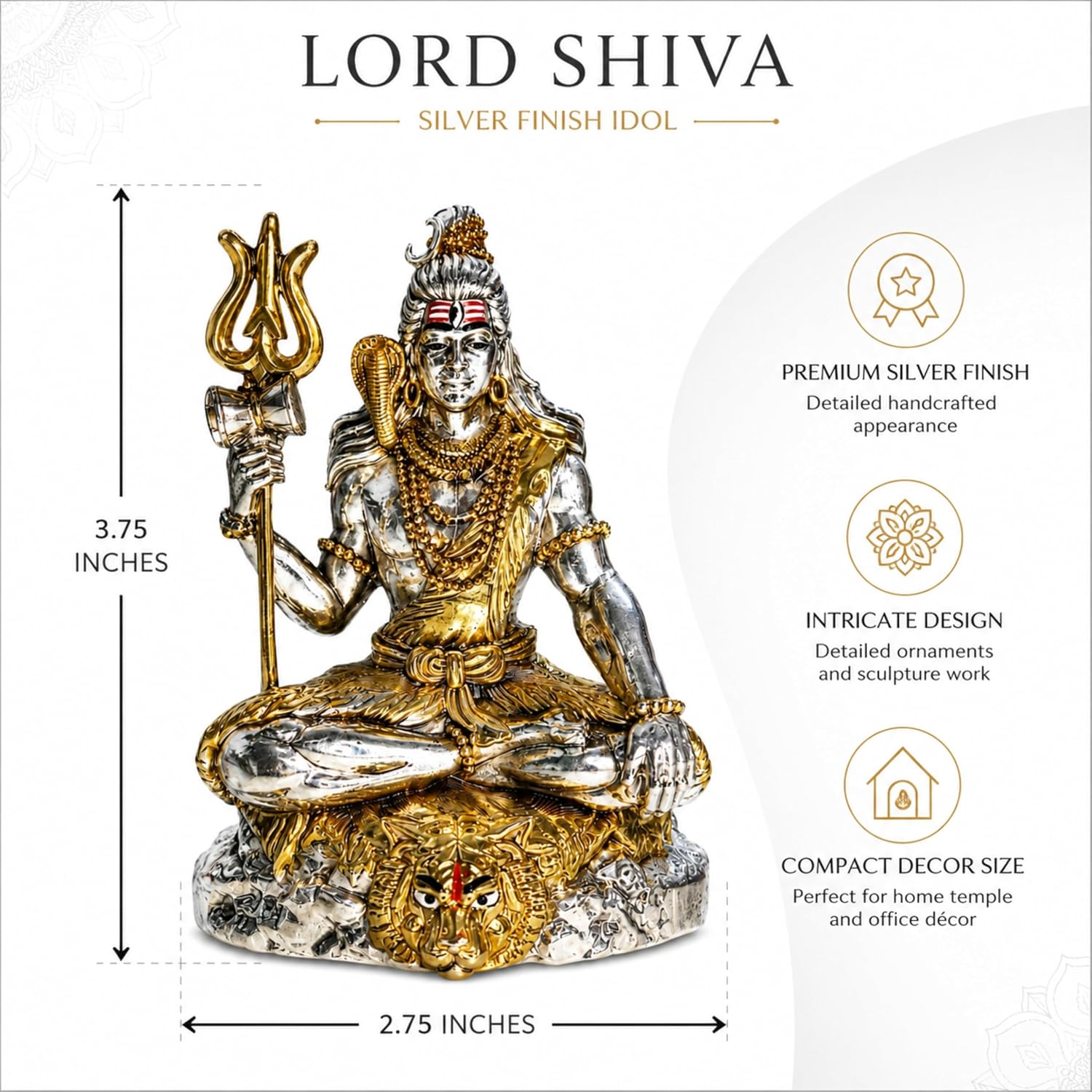 81euyq5mofl. sl1500 .jpg 2 Two Tone Mahadev Shiv Murti Statue