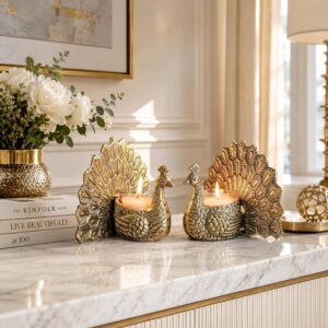 Peacock Tealight Candle Holder