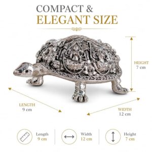 Silver Plated Finish Tortoise with Lakshmi Design