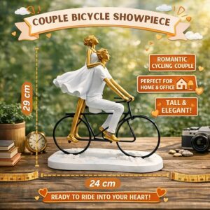 Romantic Couple Bicycle Showpiece