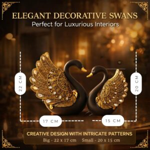 Resin Swan Showpiece Set